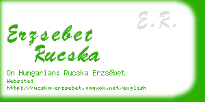 erzsebet rucska business card